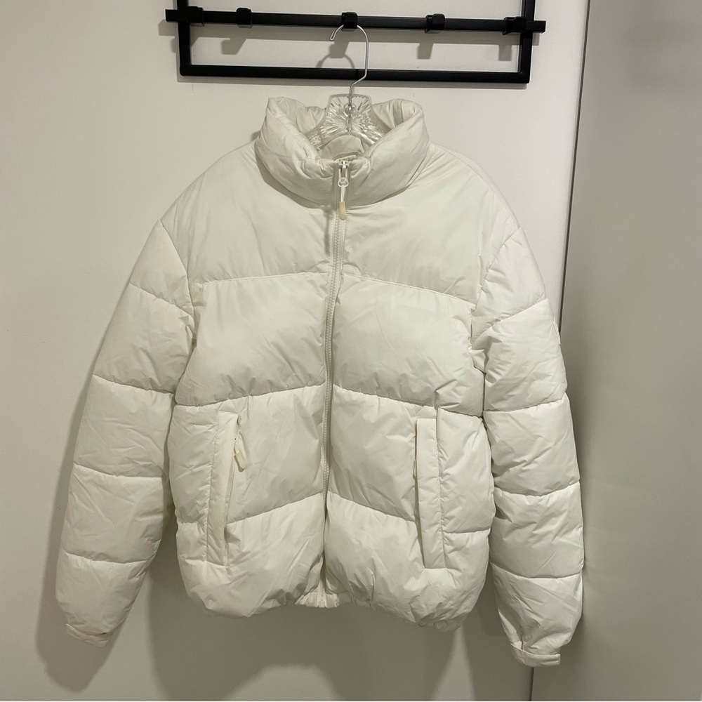 Zara White Puffer Jacket